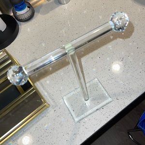 Clear Glass  Jewelry stand